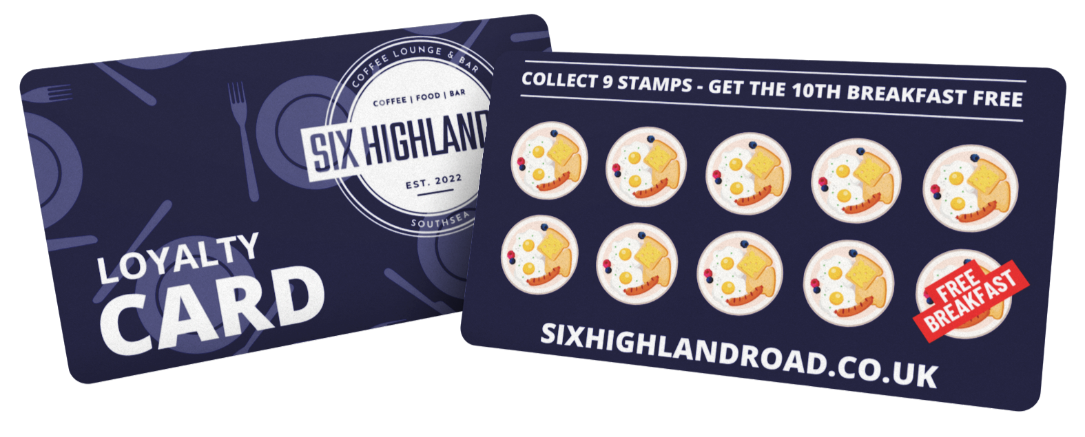 Six Highland Road Loyalty Cards